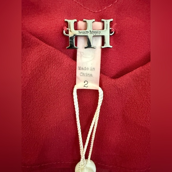 Haute Hippie Silk Chiffon Bibi Ruffled Slip Dress – Heart Red – Size 2 – NWT - Picture 5 of 9